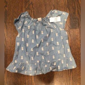 GAP - Denim Look Short sleeve blouse